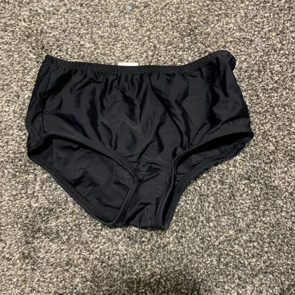 City Threads - girls high-waisted black bikini bottom